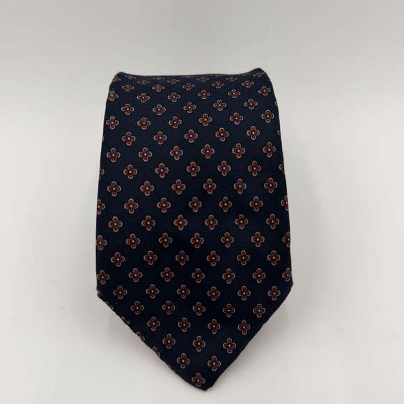 Pierre Balmain Other - Pierre Balmain Vintage Navy Blue Floral Medallion 100% Silk Tie 58" *See Photo